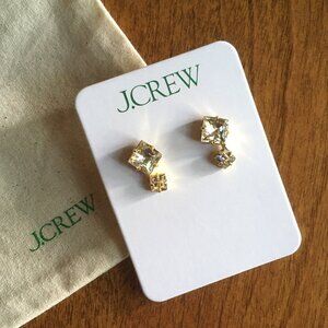 J. Crew square gem earrings NWT